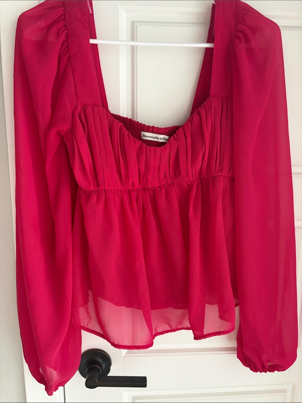 Fuchsia ruched going out top
